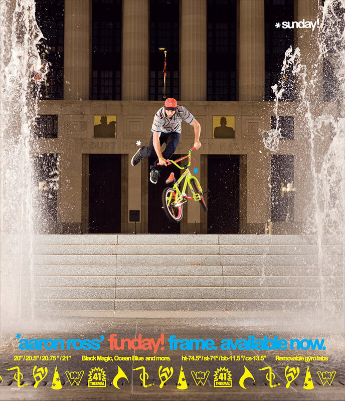 Man on BMX Bike — Yellow