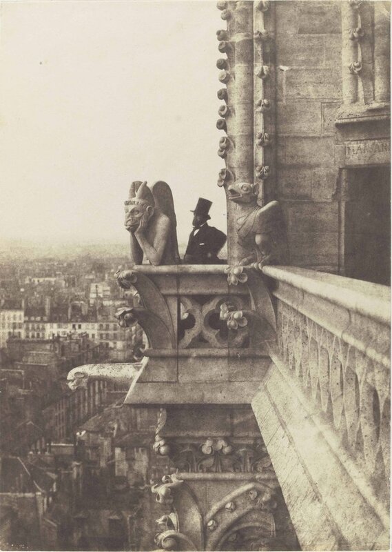 Man on cathedral balcony