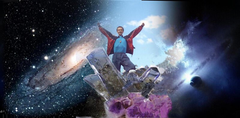 Man on Crystal Platform