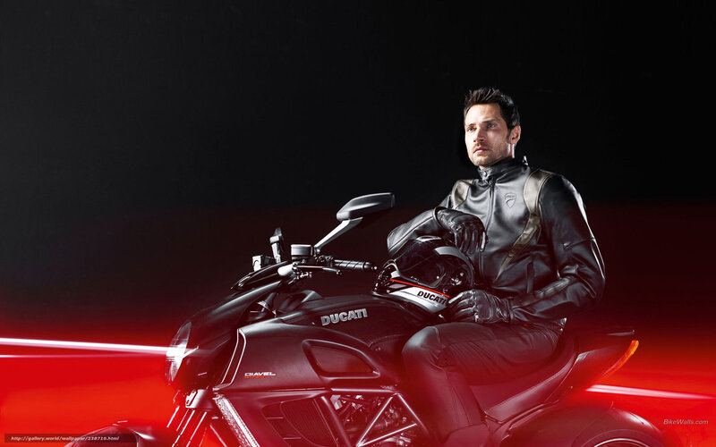 Man on Ducati motorcycle