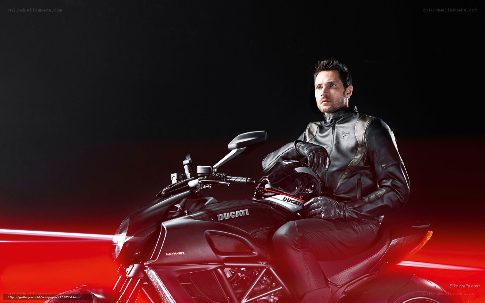 Man on Ducati motorcycle
