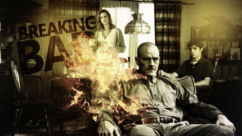 Man on Fire in Chair