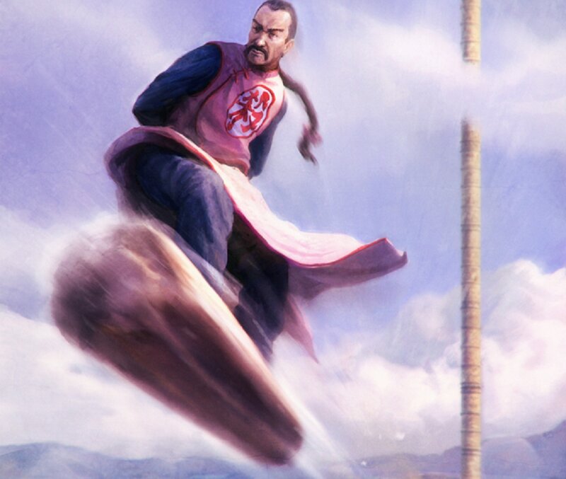 Man on Flying Board