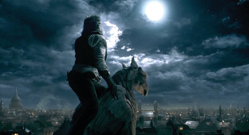 Man on Gargoyle Statue
