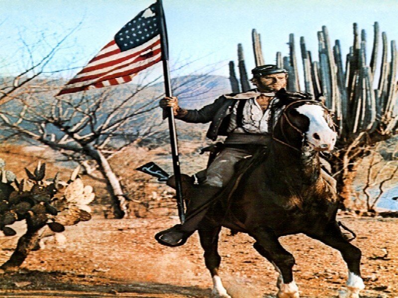 Man on Horse with Flag