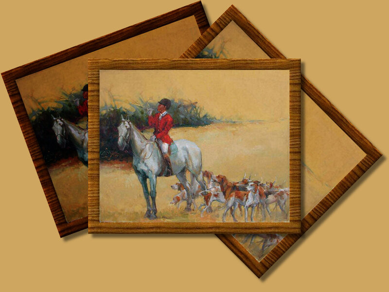 Man on Horse with Hounds