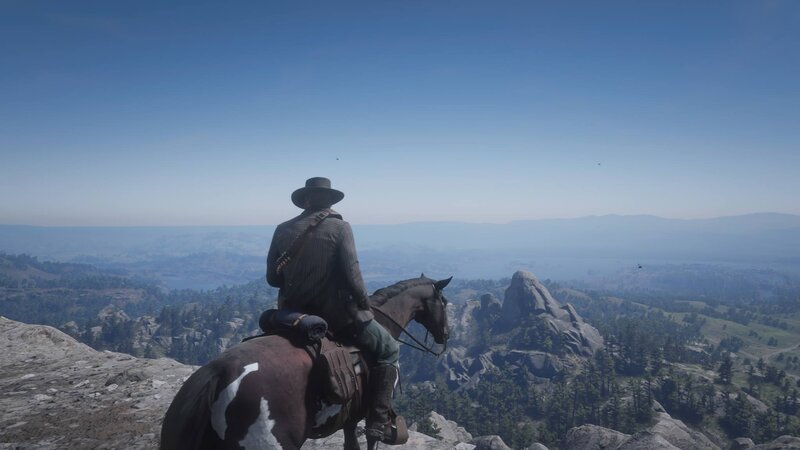 Man on Horseback — Blue, Serene