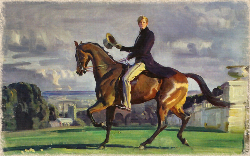 Man on Horseback — Brown, Dramatic, Afternoon