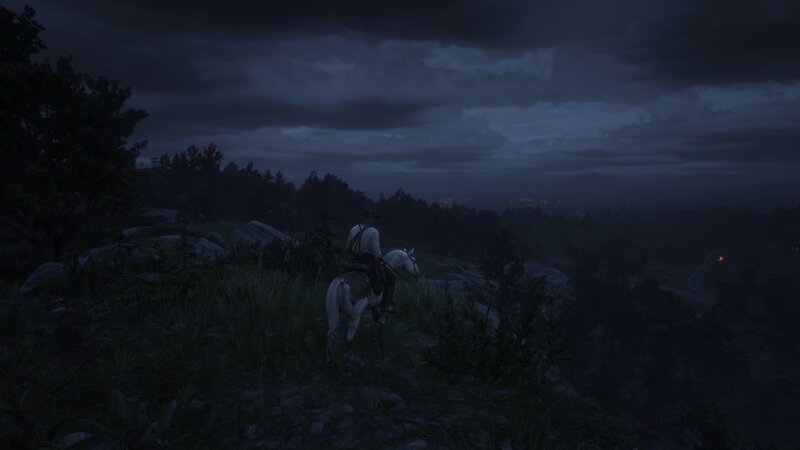 Man on Horseback — Dark Blue, Dramatic