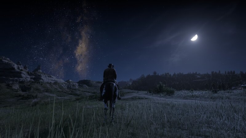 Man on Horseback — Dark Blue, Serene
