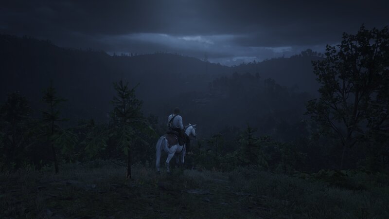 Man on Horseback — Dark Blue