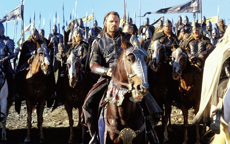Man on Horseback with Army