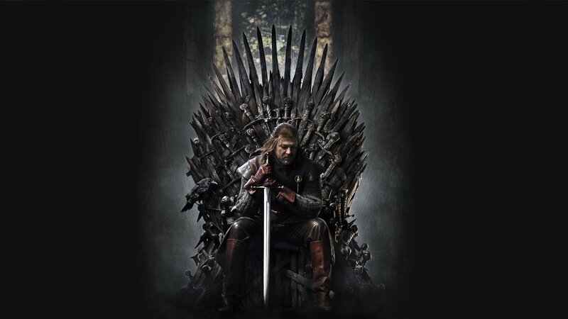 Man on Iron Throne — Black, Dramatic, Night, Digital Art, Sword