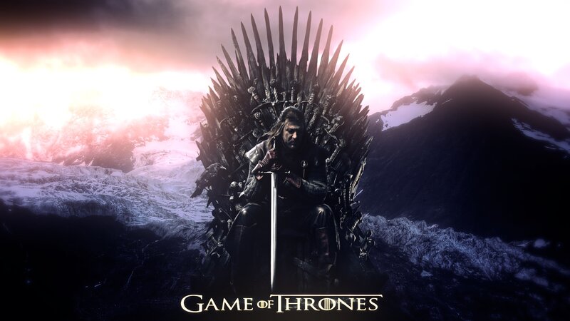 Man on Iron Throne — Black, Dramatic, Sunset