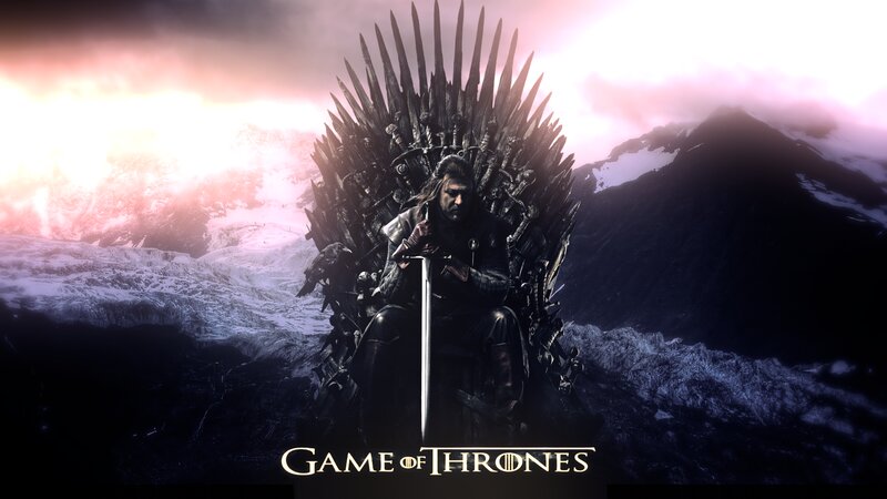 Man on Iron Throne — Black, Dramatic, Winter