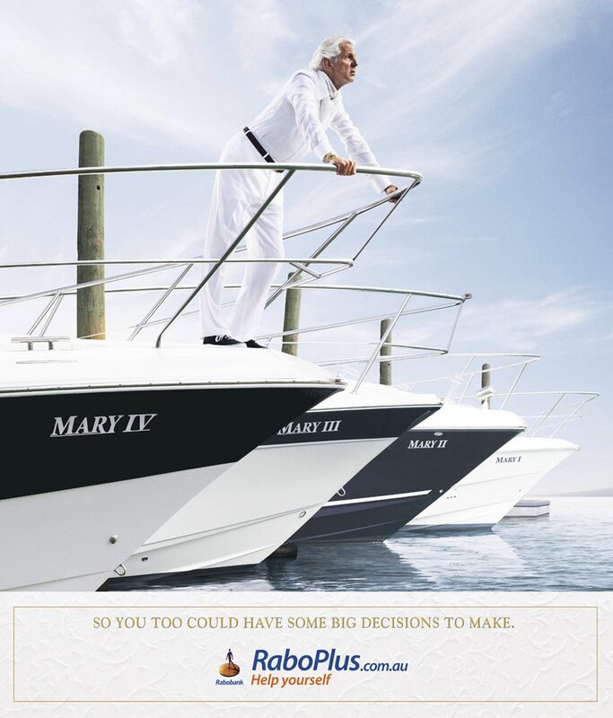 Man on luxury boats