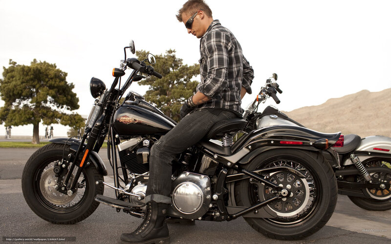 Man on Motorcycle — Black, Calm, Afternoon