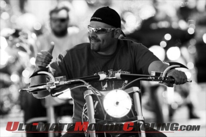Man on Motorcycle — Black, Confident, Photograph