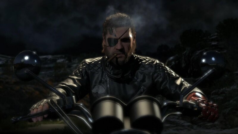 Man on Motorcycle — Black, Dramatic, Night, 3d Render, Cigarette