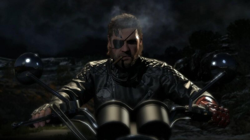 Man on Motorcycle — Black, Dramatic, Night, 3d Render
