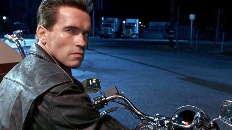 Man on Motorcycle — Black, Dramatic, Night, Photograph, Leather Jacket