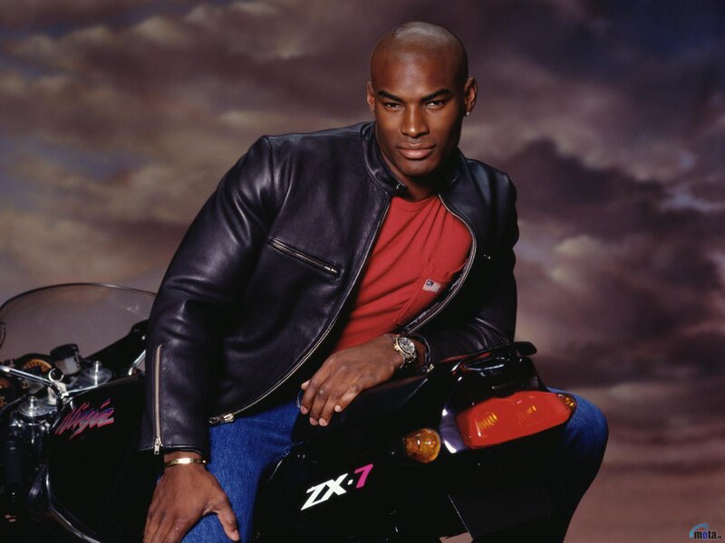 Man on Motorcycle — Black, Dramatic, Photograph, Leather Jacket