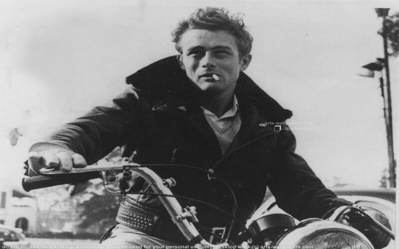 Man on Motorcycle — Black