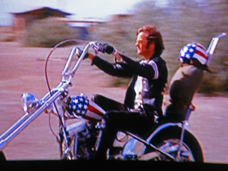 Man on Motorcycle — Brown, Motion