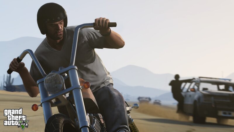 Man on Motorcycle — Gray, Tense, Afternoon