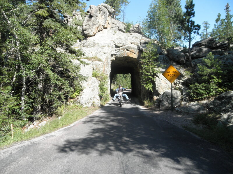 Man on Motorcycle — Gray