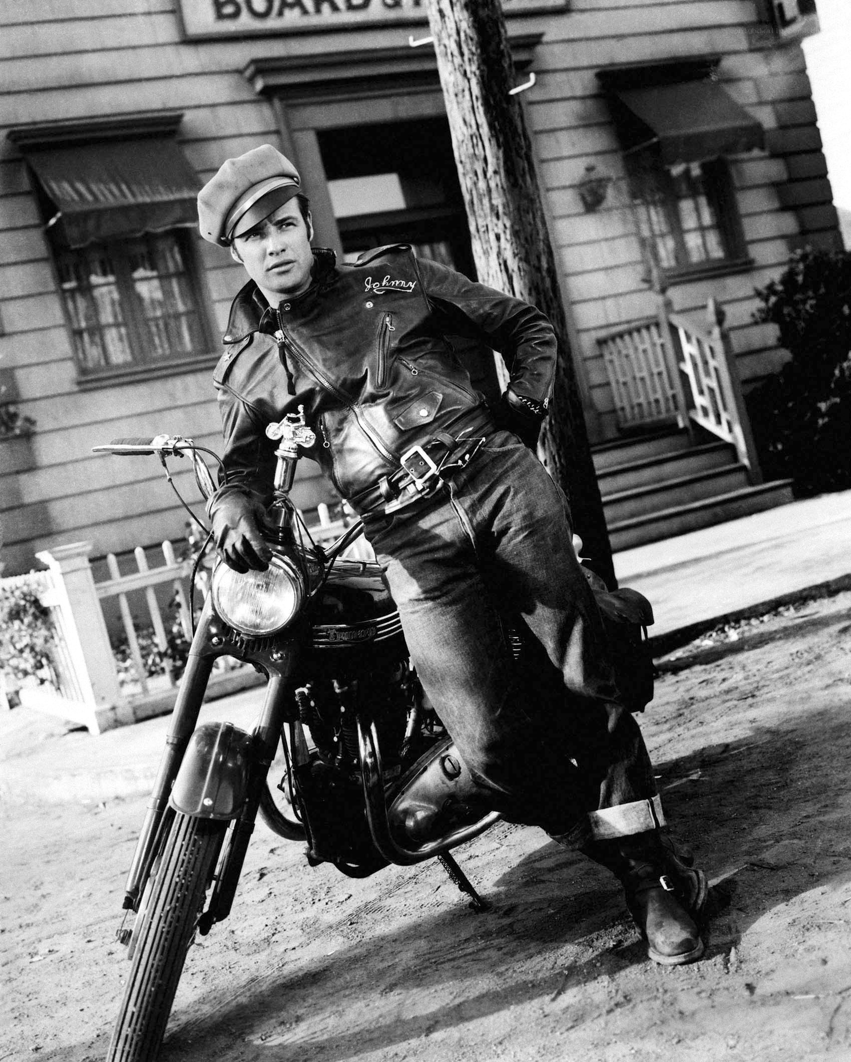 man on motorcycle in leather jacket