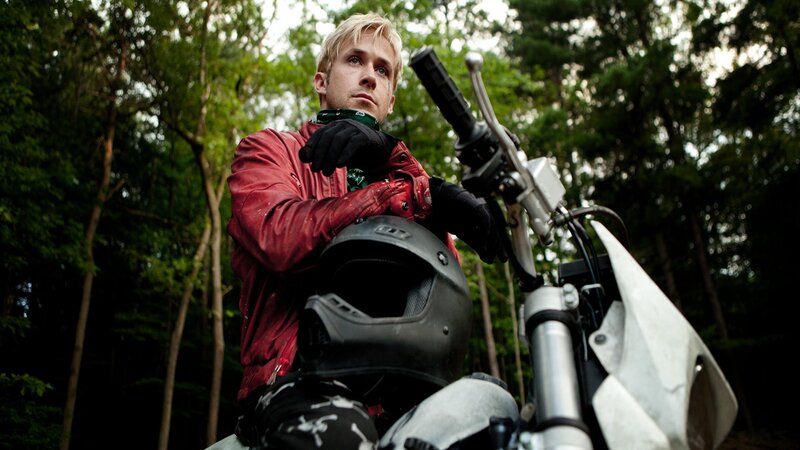 Man on Motorcycle — Red, Serious