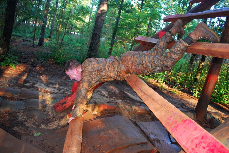 Man on Obstacle Course