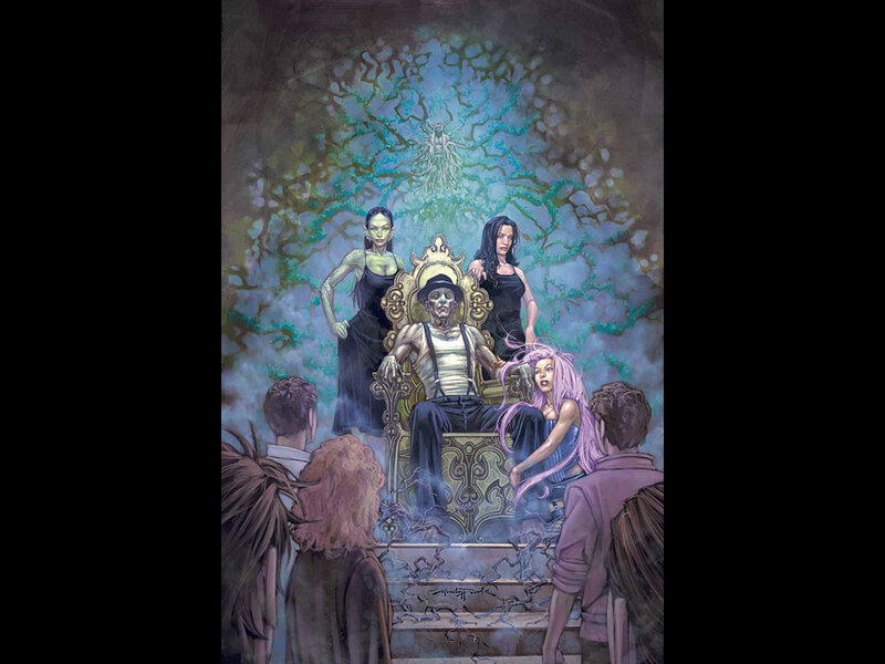 Man on Ornate Throne — Purple