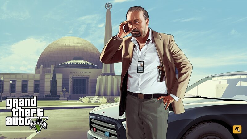 Man on Phone — Blue, Dramatic