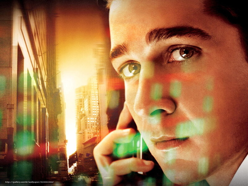 Man on Phone in City — Orange