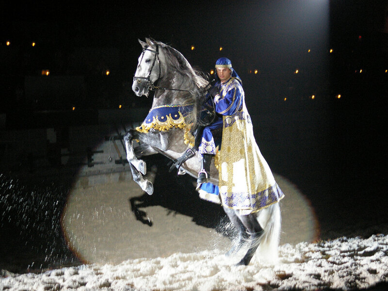 Man on Rearing Horse — Black