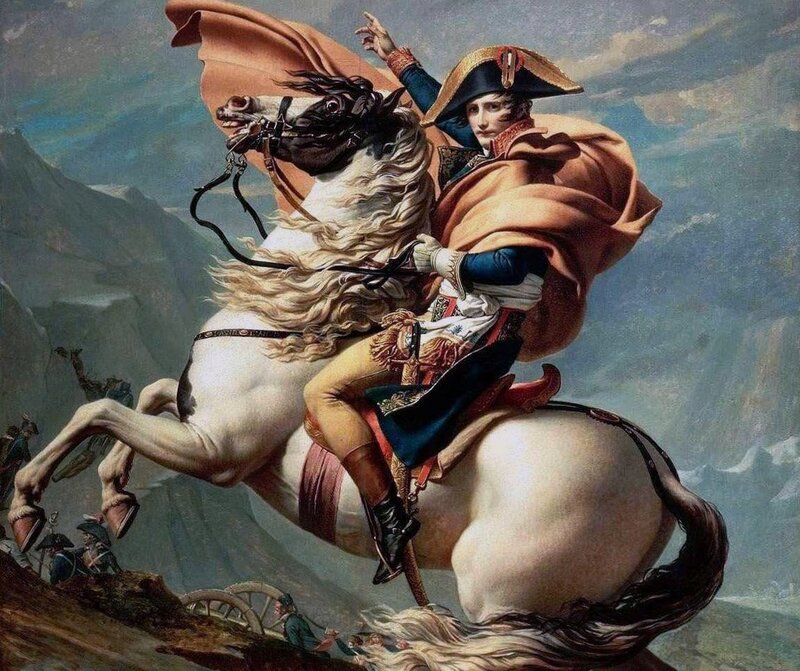 Man on Rearing Horse — Brown