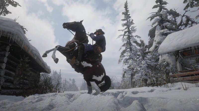 Man on Rearing Horse — White