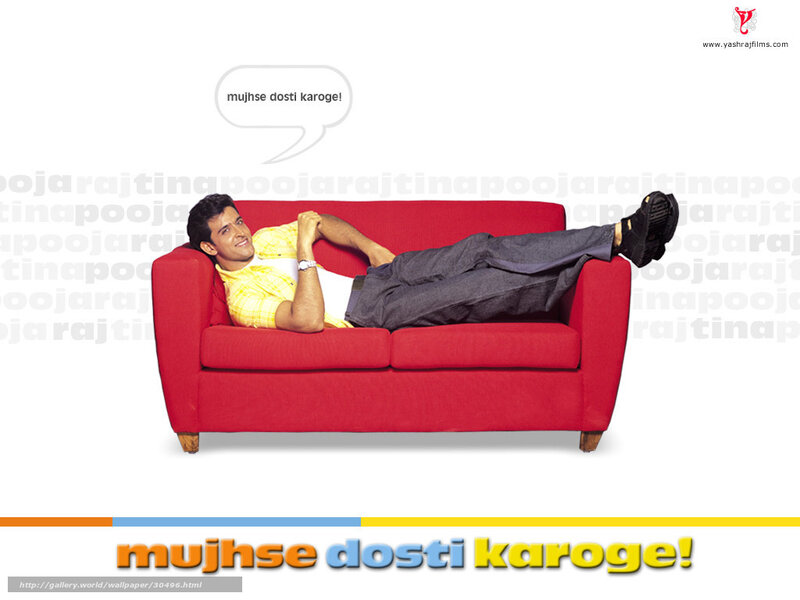 Man on red couch ad