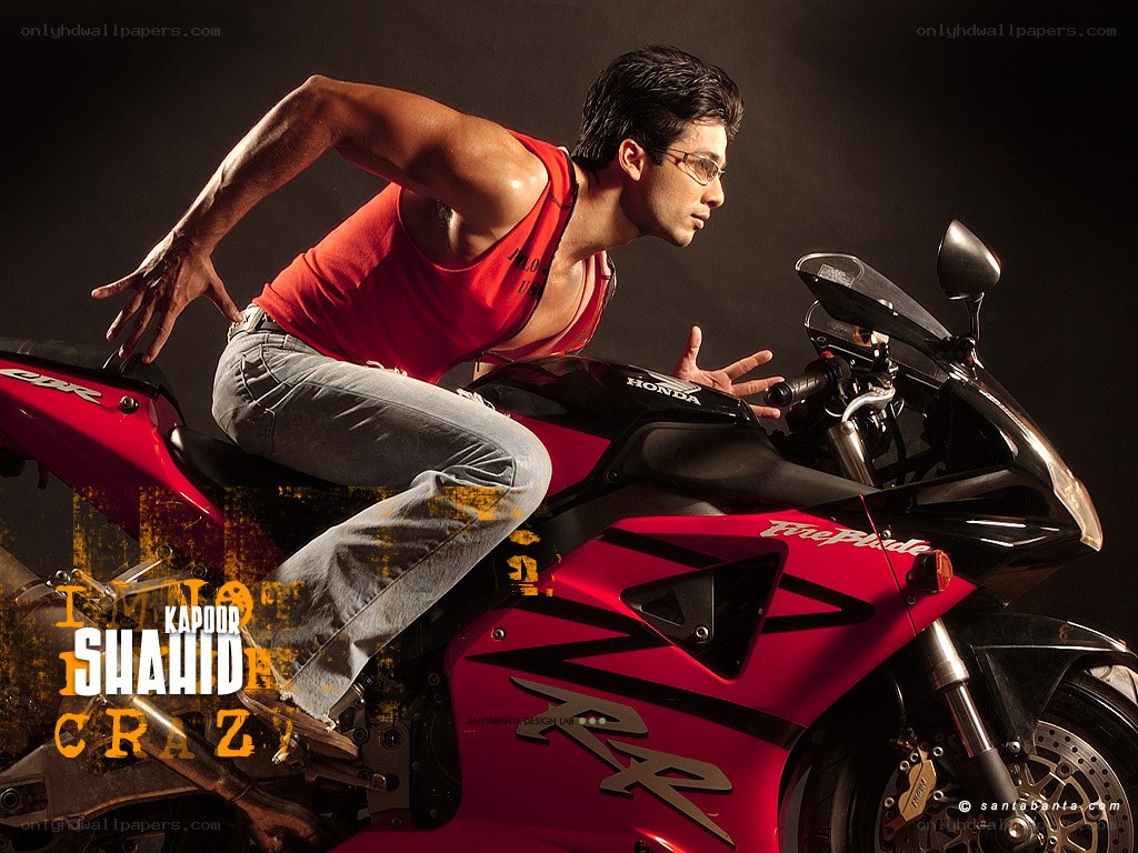 Man on red motorcycle