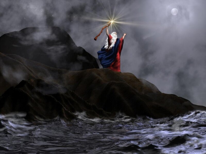 Man on Rocky Island