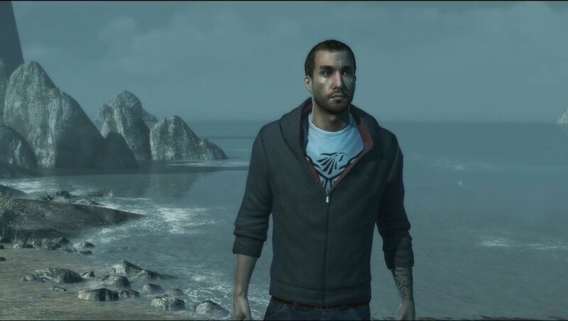 Man on Rocky Shore