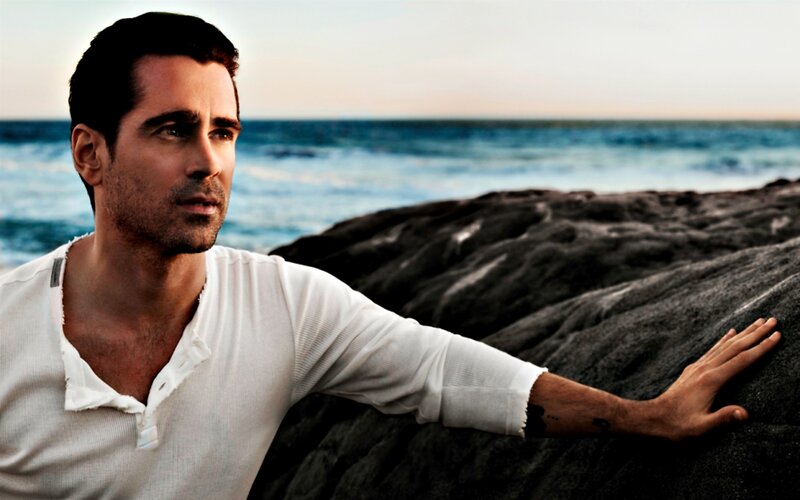 Man on Rocky Shore — White