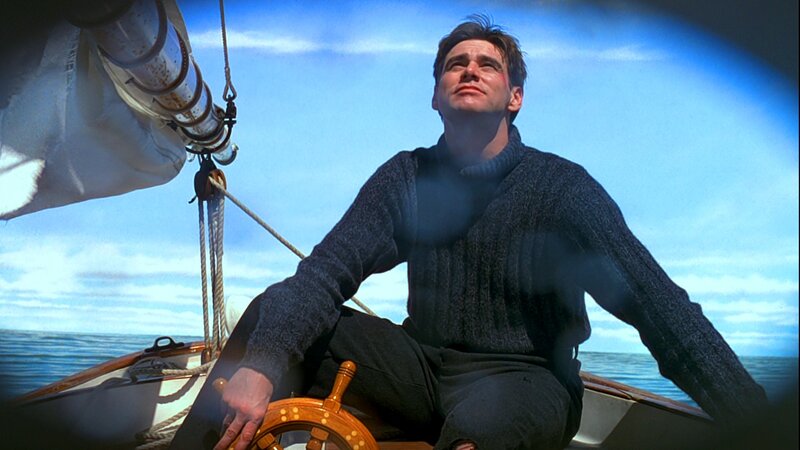 Man on Sailboat — Blue, Serene