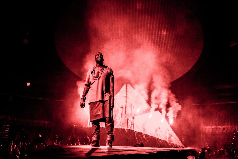 Man on Stage at Concert — Red
