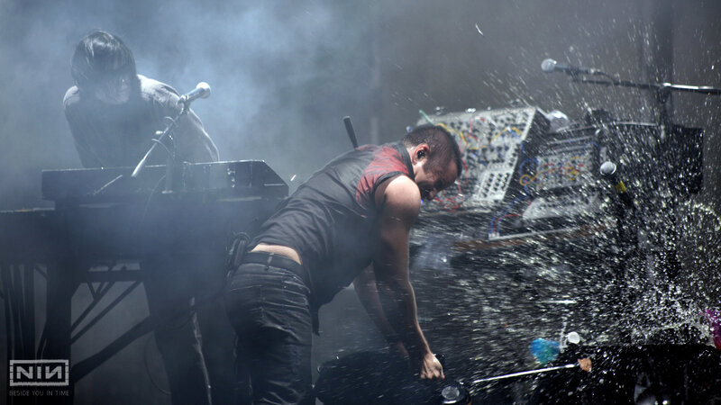 Man on Stage with Water