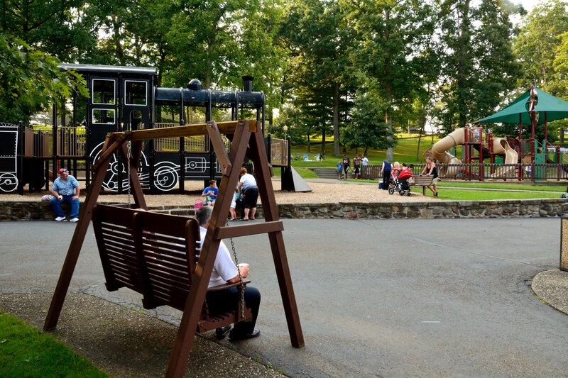 Man on Swing