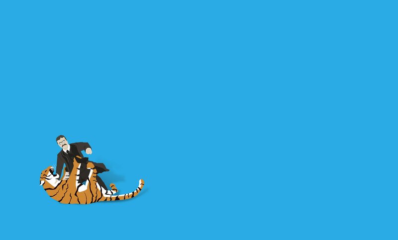 Man on Tiger