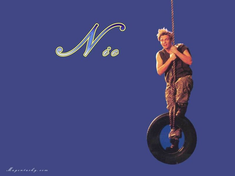 man on tire swing